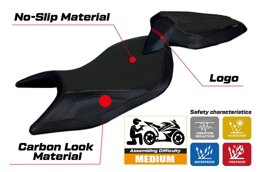 Rivestimento sella compatibile - Aprilia Tuono 660 2021-2026 - mod Sparta
