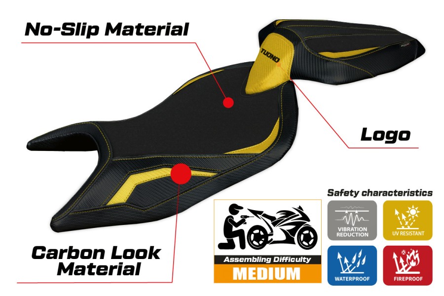 Seat cover compatible - Aprilia Tuono 660 2021-2026 - mod Sparta Comfort System