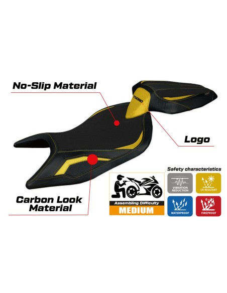 Seat cover compatible - Aprilia Tuono 660 2021-2024 - mod Sparta Comfort System