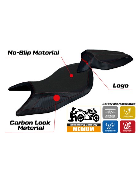 Seat cover compatible - Aprilia Tuono 660 2021-2024 - mod Sparta Comfort System