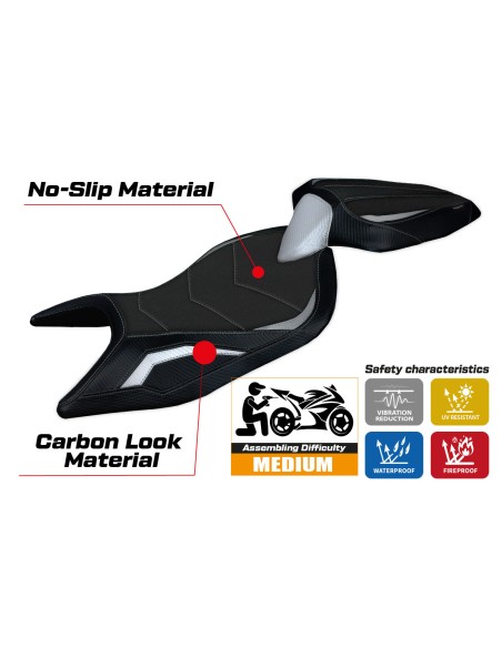 Seat cover compatible - Aprilia Tuono 660 2021-2024 - mod Sparta Ultragrip