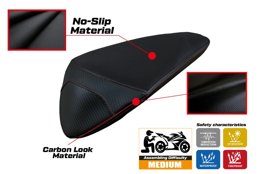 Housse de selle compatible - Aprilia RSV4 2009-2020 - mod Pass