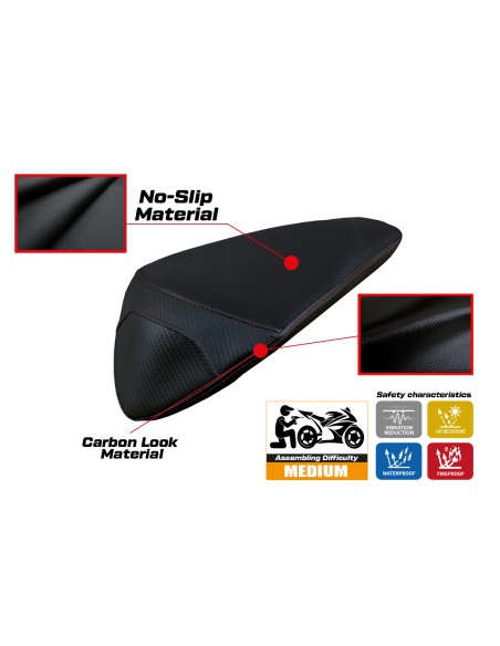 Funda de asiento compatible - Aprilia RSV4 2009-2020 - mod Pass