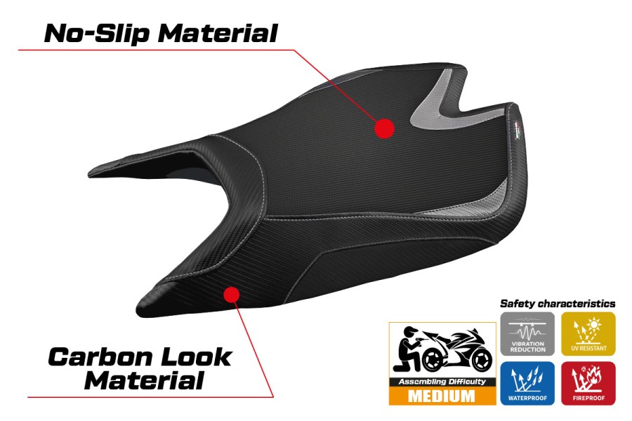 Funda de asiento compatible - Aprilia Tuono V4 Factory 2021-2026 - mod nashua