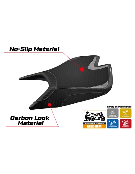 Housse de selle compatible - Aprilia Tuono V4 Factory 2021-2025 - mod Nashua