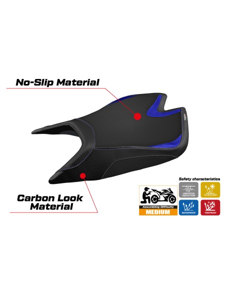 Funda de asiento compatible - Aprilia Tuono V4 Factory 2021-2025 - mod Nashua Comfort System