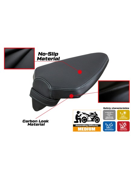 Housse de selle compatible - Aprilia Tuono V4 Factory 2021-2025 - mod Hollis