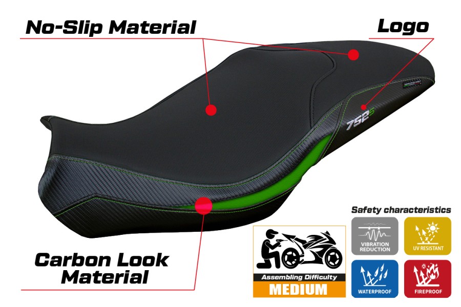 Sitzbezug kompatibel - Benelli 752 S 2019-2026 - mod Lima