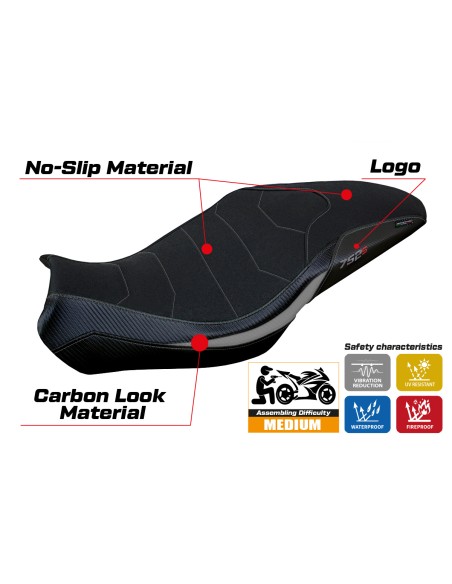 Funda de asiento compatible - Benelli 752 S 2019-2025 - mod lima Ultragrip