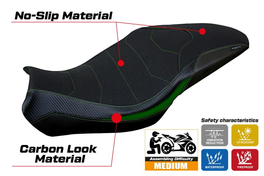 Sitzbezug kompatibel - Benelli 752 S 2019-2026 - mod Lima Ultragrip