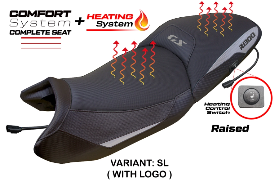 Komplette Sitzbank kompatibel - BMW R 1300 GS 2023-2026 - mod Dorfen Heating Comfort System - Erhöht