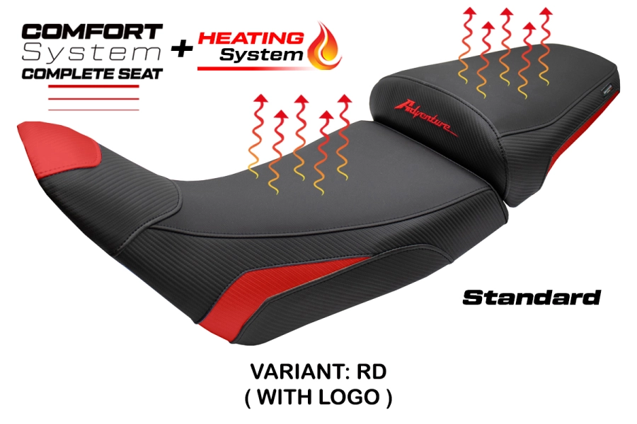 Complete seat compatible - Honda Africa Twin 1100 2020-2026 - mod Asmara Heating Comfort System - Standard