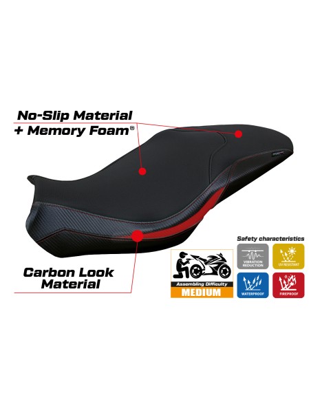 Rivestimento sella compatibile - Benelli 752 S 2019-2025 - mod Lima Comfort System