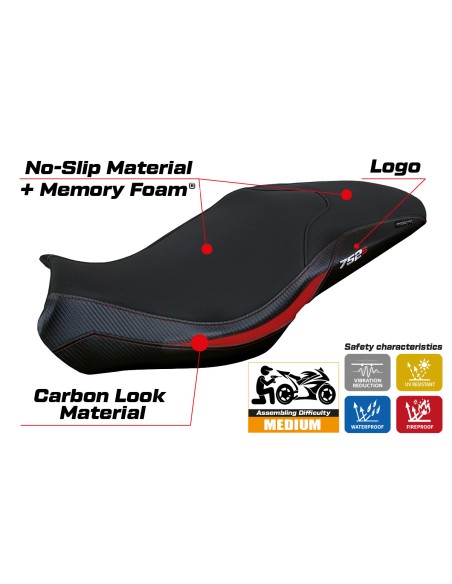 Sitzbezug kompatibel - Benelli 752 S 2019-2025 - mod Lima Comfort System