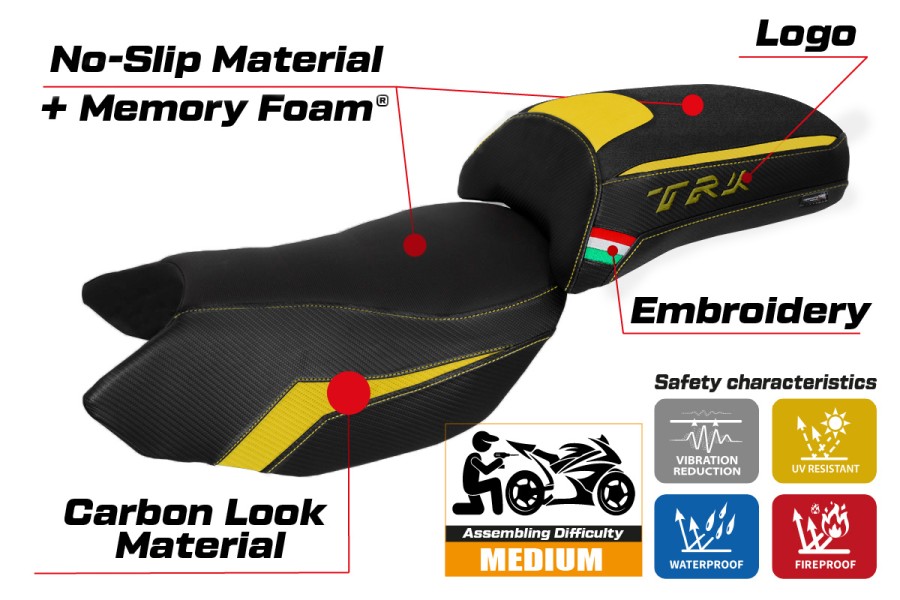 Housse de selle compatible - Benelli TRK 502 2017-2026 - mod Merida Comfort System