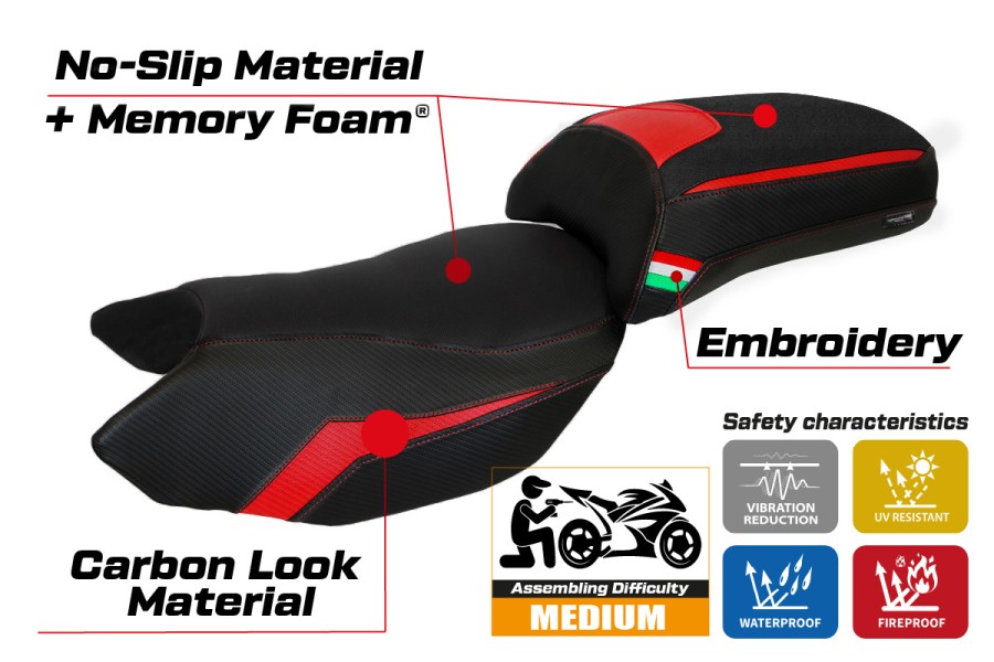 Funda de asiento compatible - Benelli TRK 502 2017-2026 - mod Merida Comfort System