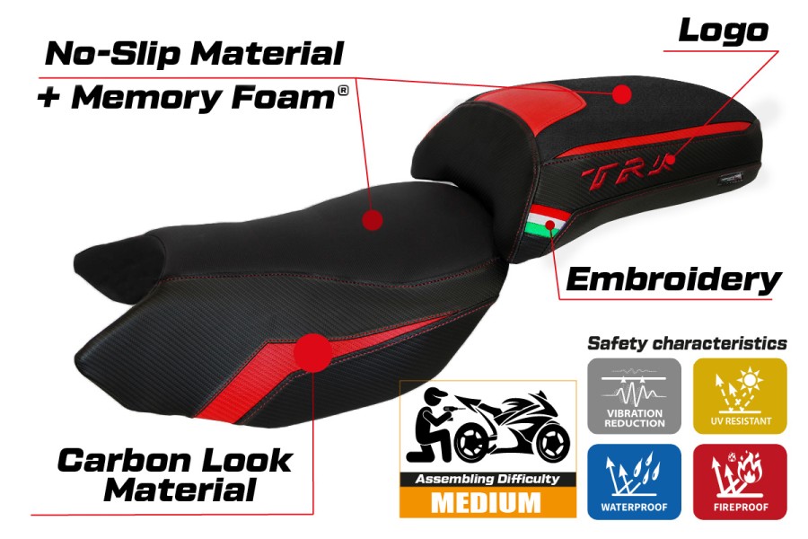 Rivestimento sella compatibile - Benelli TRK 502 2017-2026 - mod Merida Comfort System