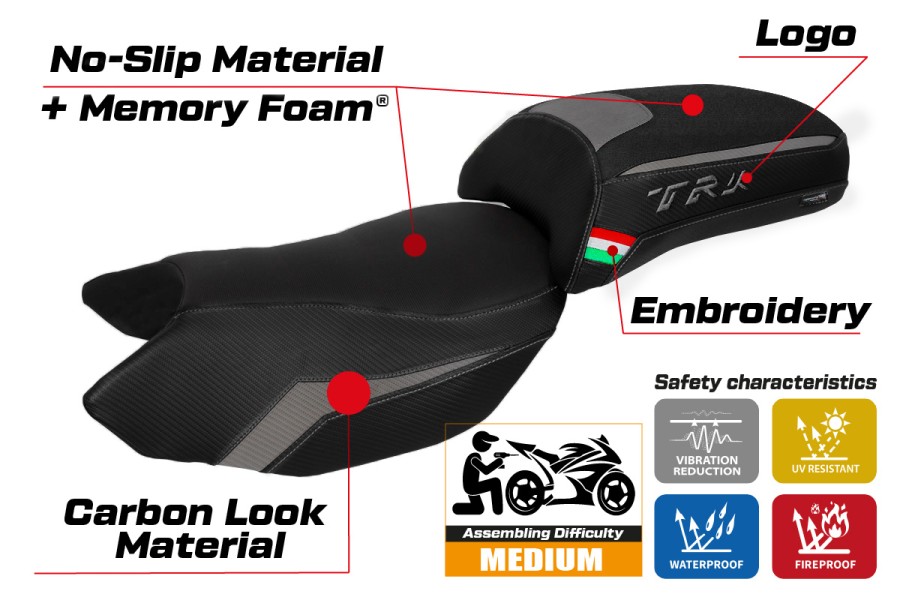 Sitzbezug kompatibel - Benelli TRK 502 2017-2026 - mod Merida Comfort System