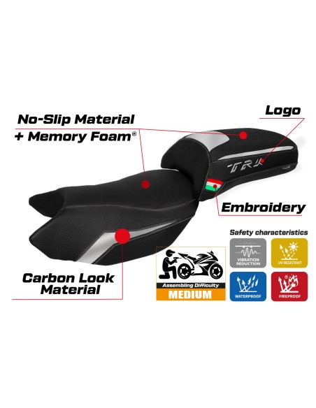 Funda de asiento compatible - Benelli TRK 502 2017-2025 - mod Merida Comfort System