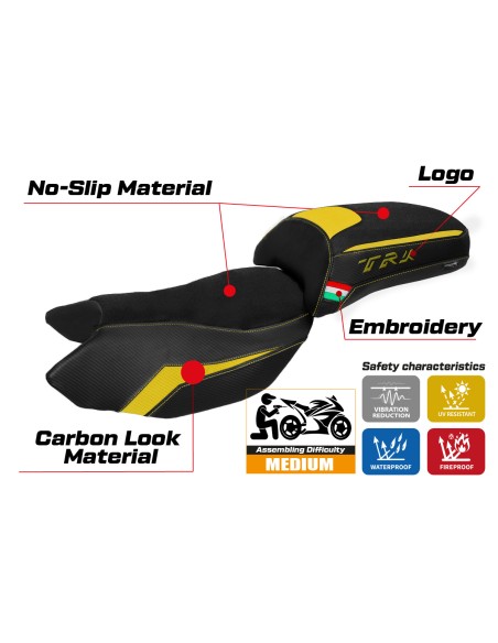 Rivestimento sella compatibile - Benelli TRK 502 2017-2025 - mod Merida Ultragrip