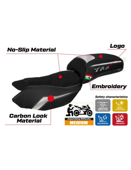 Rivestimento sella compatibile - Benelli TRK 502 2017-2025 - mod Merida Ultragrip