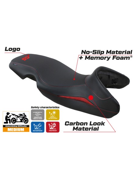 Funda de asiento compatible - BMW F 650 GS 2000 - 2007 - mod Mogan