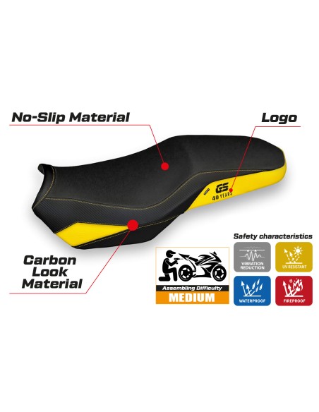 Housse de selle compatible - BMW F 750-800-850 GS 2018-2025 - mod Offida