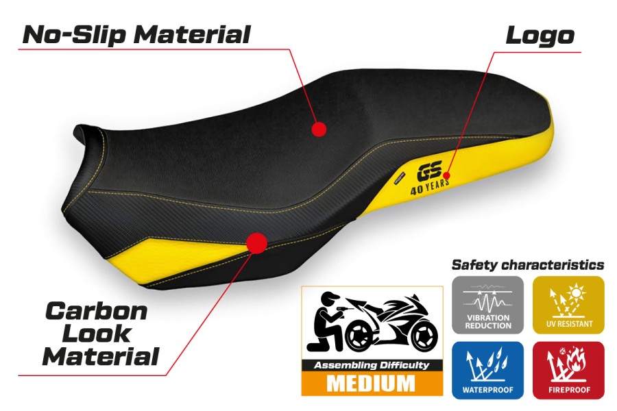 Sitzbezug kompatibel - BMW F 750-800-850 GS 2018-2026 - mod Nyala Comfort System