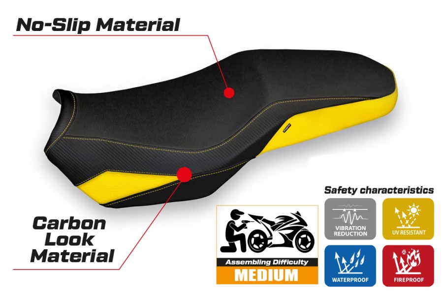 Rivestimento sella compatibile - BMW F 750-800-850 GS 2018-2026 - mod Nyala Comfort System