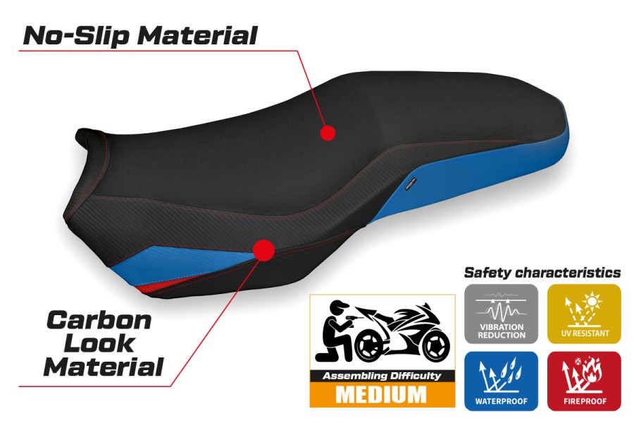 Sitzbezug kompatibel - BMW F 750-800-850 GS 2018-2026 - mod Marsh 2