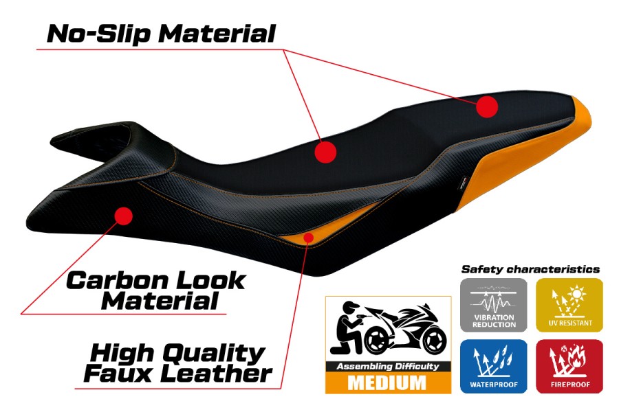 Sitzbezug kompatibel - KTM 890 SMT 2023-2026 - mod Karma