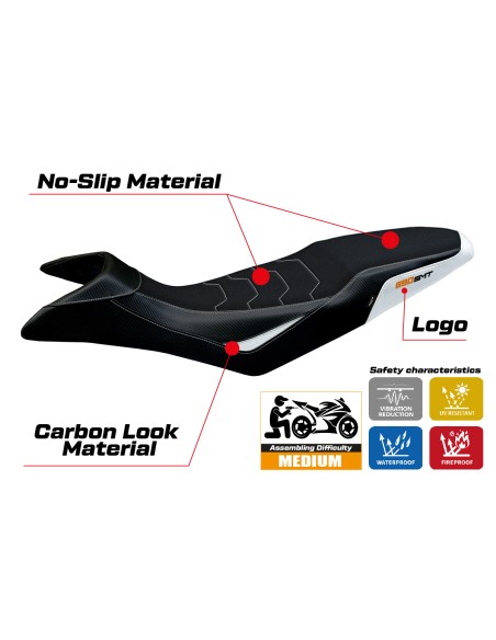 Sitzbezug kompatibel - KTM 890 SMT 2023-2026 - mod Karma Ultragrip