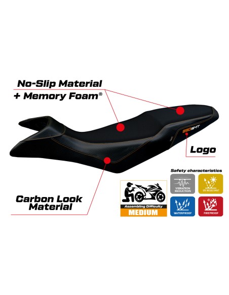 Housse de selle compatible - KTM 890 SMT 2023-2026 - mod Karma Comfort System