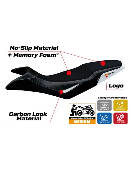 Seat cover compatible - KTM 890 SMT 2023-2026 - mod Karma Comfort System