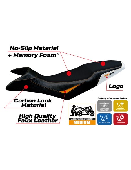 Sitzbezug kompatibel - KTM 890 SMT 2023-2026 - mod Karma Comfort System