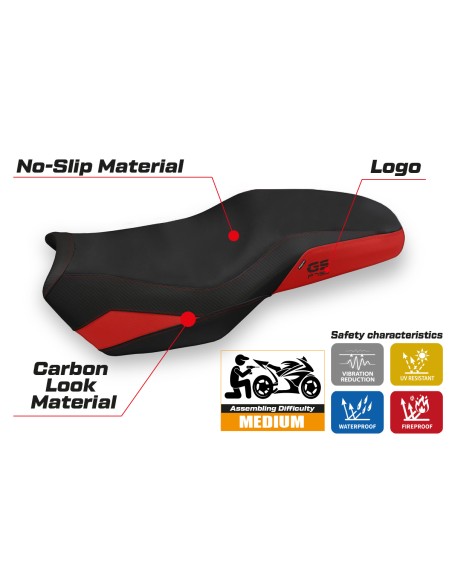 Funda de asiento compatible - BMW F 750-800-850 GS 2018-2025 - mod Panama 3 Comfort System