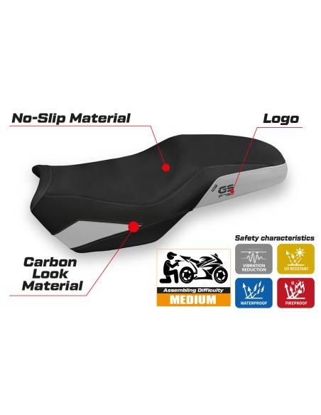 Housse de selle compatible - BMW F 750-800-850 GS 2018-2025 - mod Panama 3 Comfort System