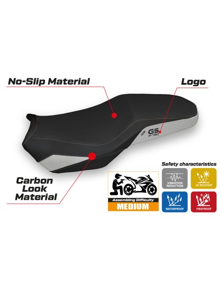 Seat cover compatible - BMW F 750-800-850 GS 2018-2025 - mod Marsh 3