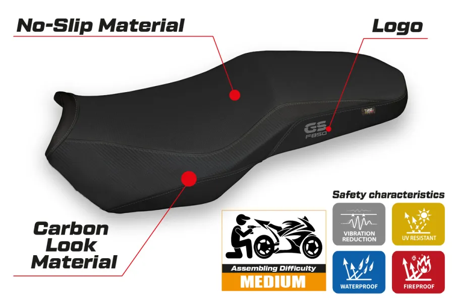 Seat cover compatible - BMW F 850 GS Adventure 2019 - 2024 - mod Divo