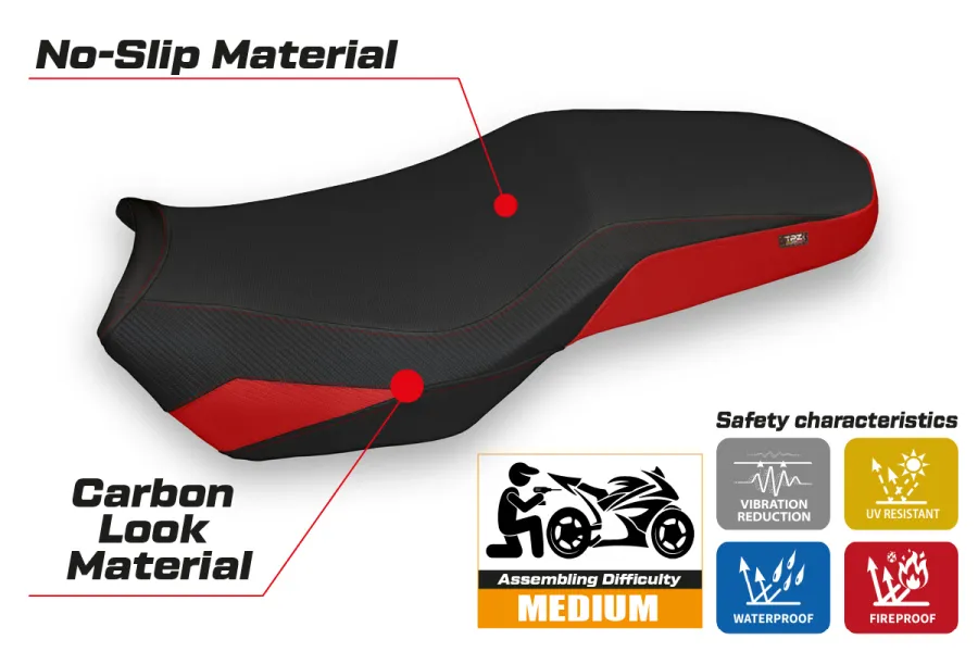 Housse de selle compatible - BMW F 850 GS Adventure 2019 - 2024 - mod Tata Comfort System