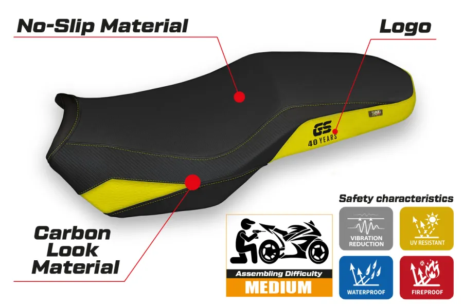 Funda de asiento compatible - BMW F 850 GS Adventure 2019 - 2024 - heating Comfort System