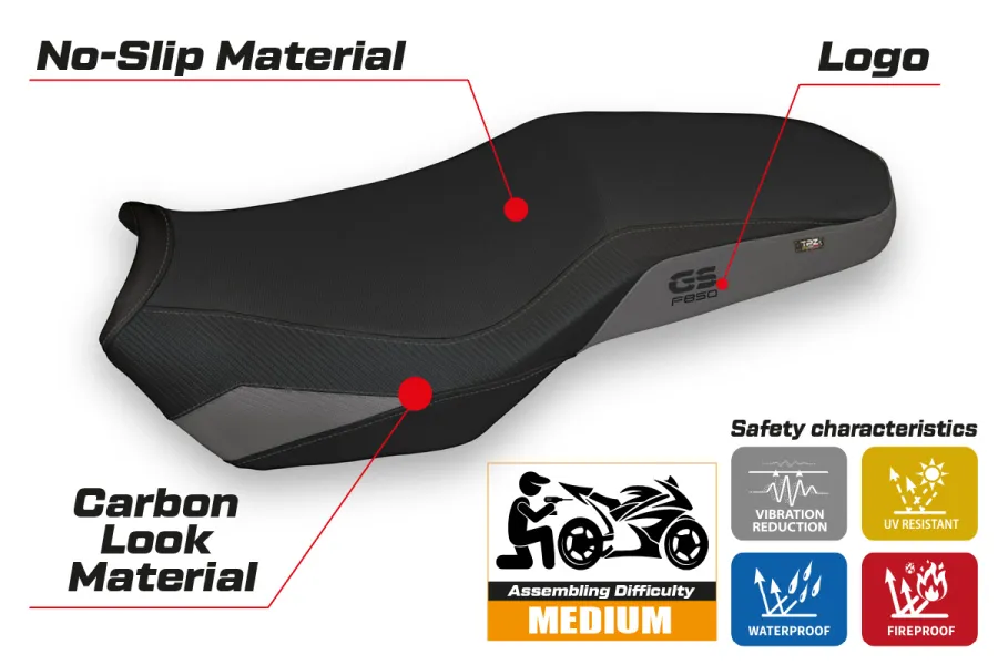 Seat cover compatible - BMW F 850 GS Adventure 2019 - 2024 - heating Comfort System