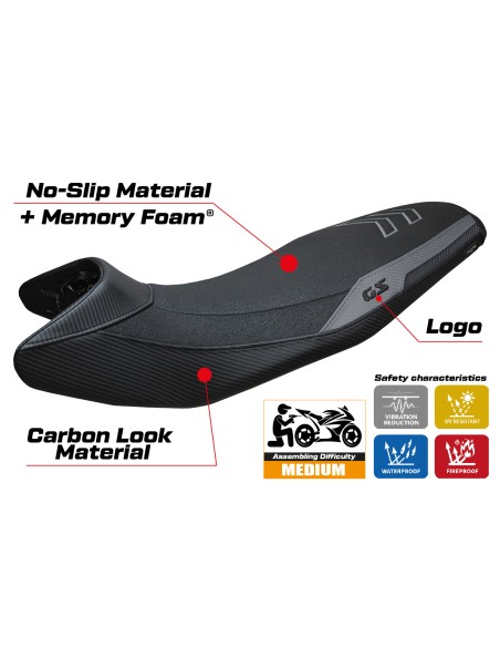 Seat cover compatible - BMW F 900 GS 2024-2025 - mod Nemo Ultragrip Comfort System