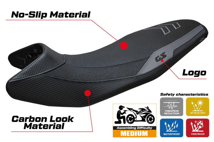Housse de selle compatible - BMW F 900 GS  2024-2026 - mod Nemo Ultragrip