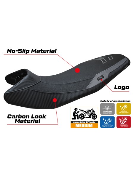 Funda de asiento compatible - BMW F 900 GS  2024-2025 - mod Nemo Ultragrip