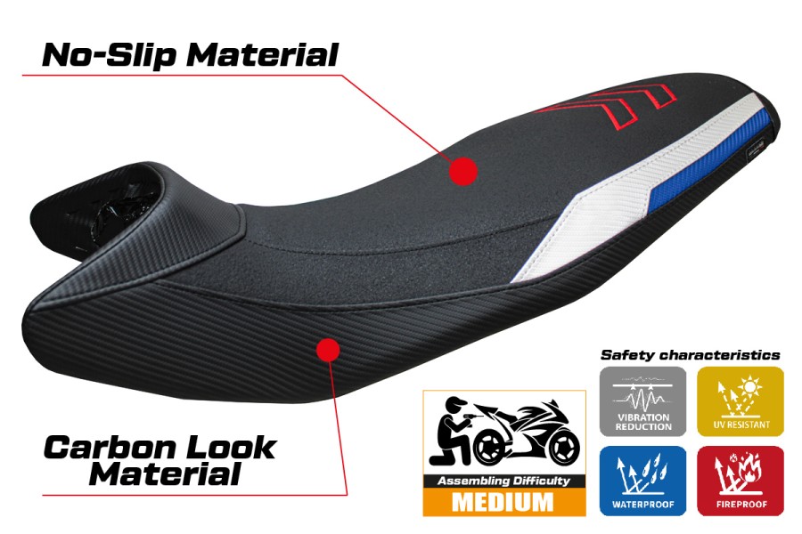 Seat cover compatible - BMW F 900 GS 2024-2026 - mod Nemo Ultragrip