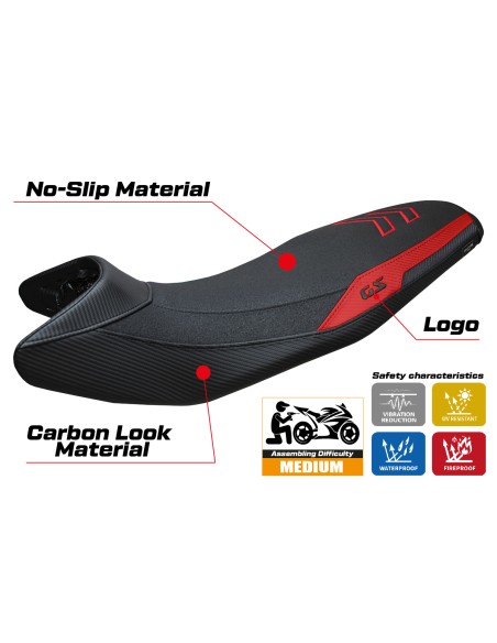 Seat cover compatible - BMW F 900 GS 2024-2025 - mod Nemo Ultragrip