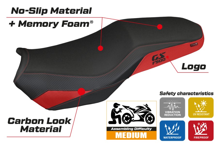 Sitzbezug kompatibel - BMW F 900 GS Adventure 2025-2026 - mod Selb Comfort System