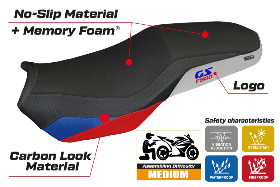 Seat cover compatible - BMW F 900 GS Adventure 2025-2026 - mod Selb