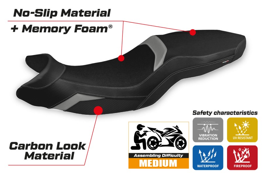 Seat cover compatible - BMW F 900 R 2019-2026 - mod Almaty Comfort System